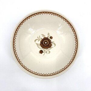 Royal China USA Vintage Cavalier Ironstone Nutmeg Brown Floral Salad Plate